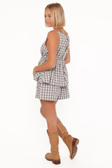 Rory Shorts Slate Blue Gingham