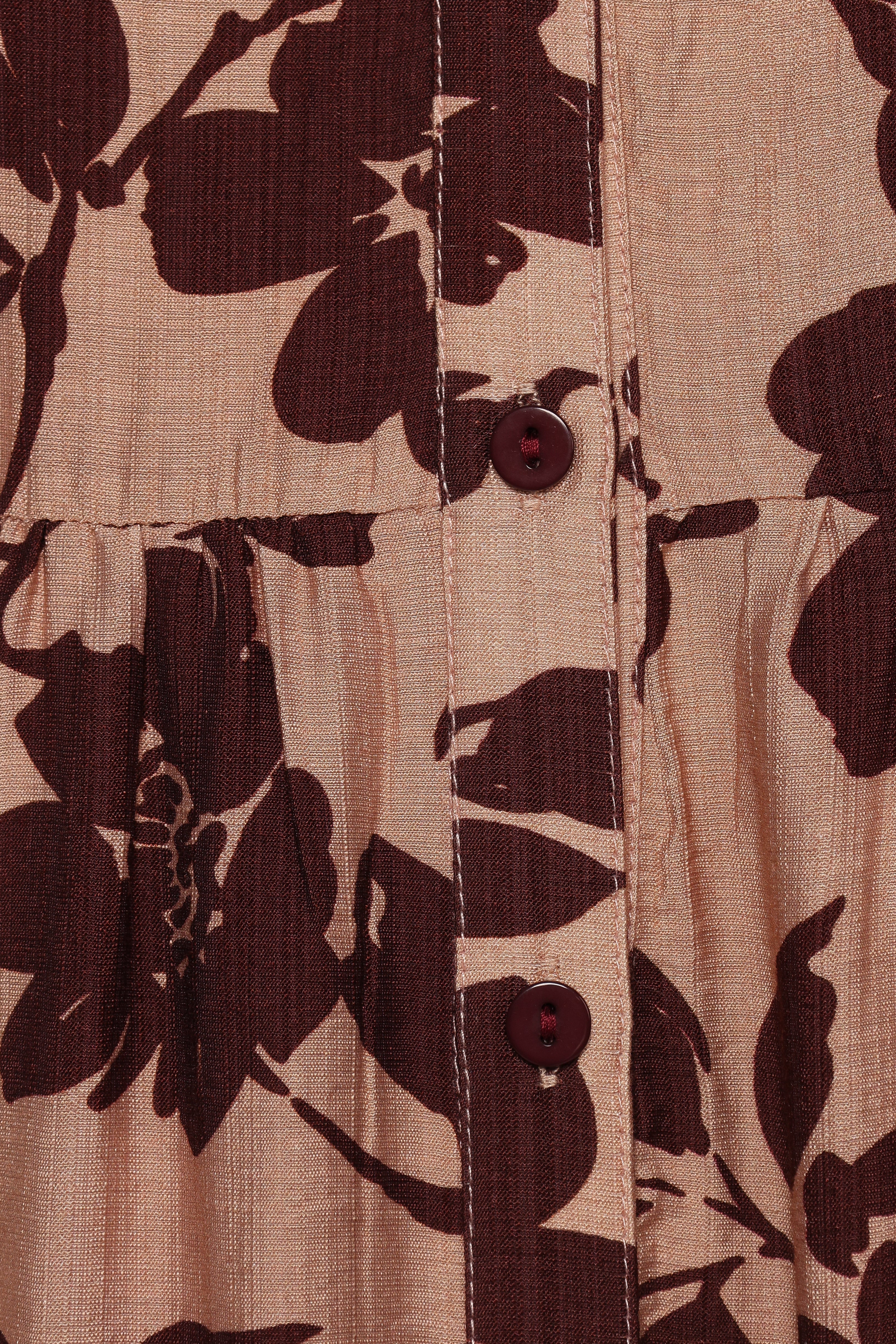 Isaac Maxi Dress Brown Floral