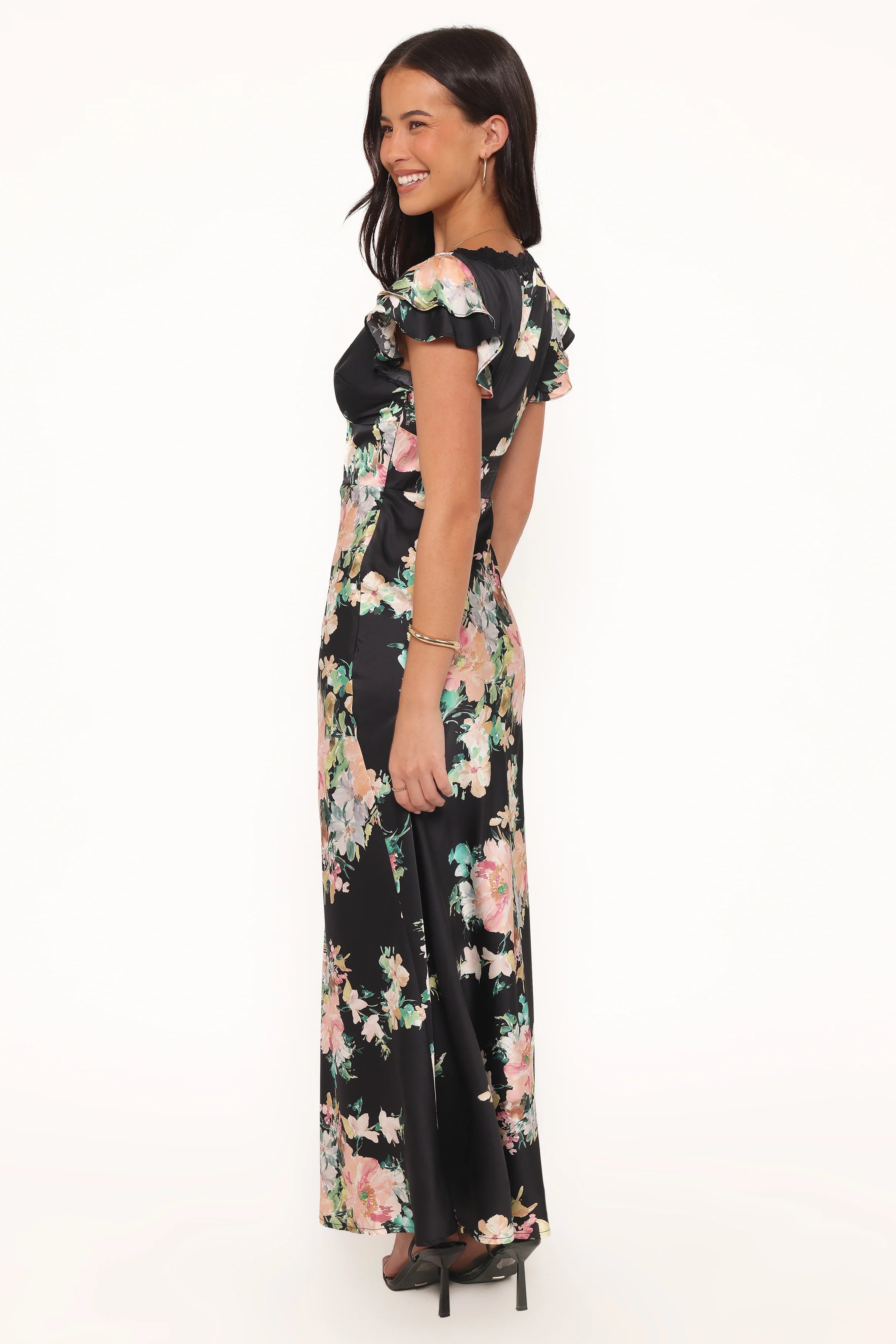 Arella Maxi Dress Black Floral