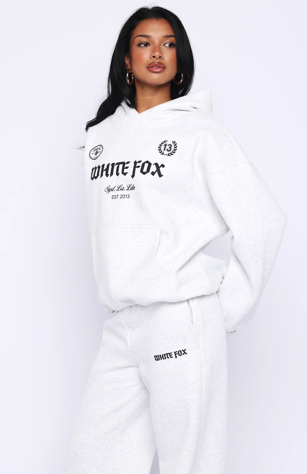 Vibe Too High Oversized Hoodie Grey Marle