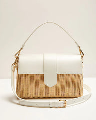 Sharla Top Handle Raffia Bag