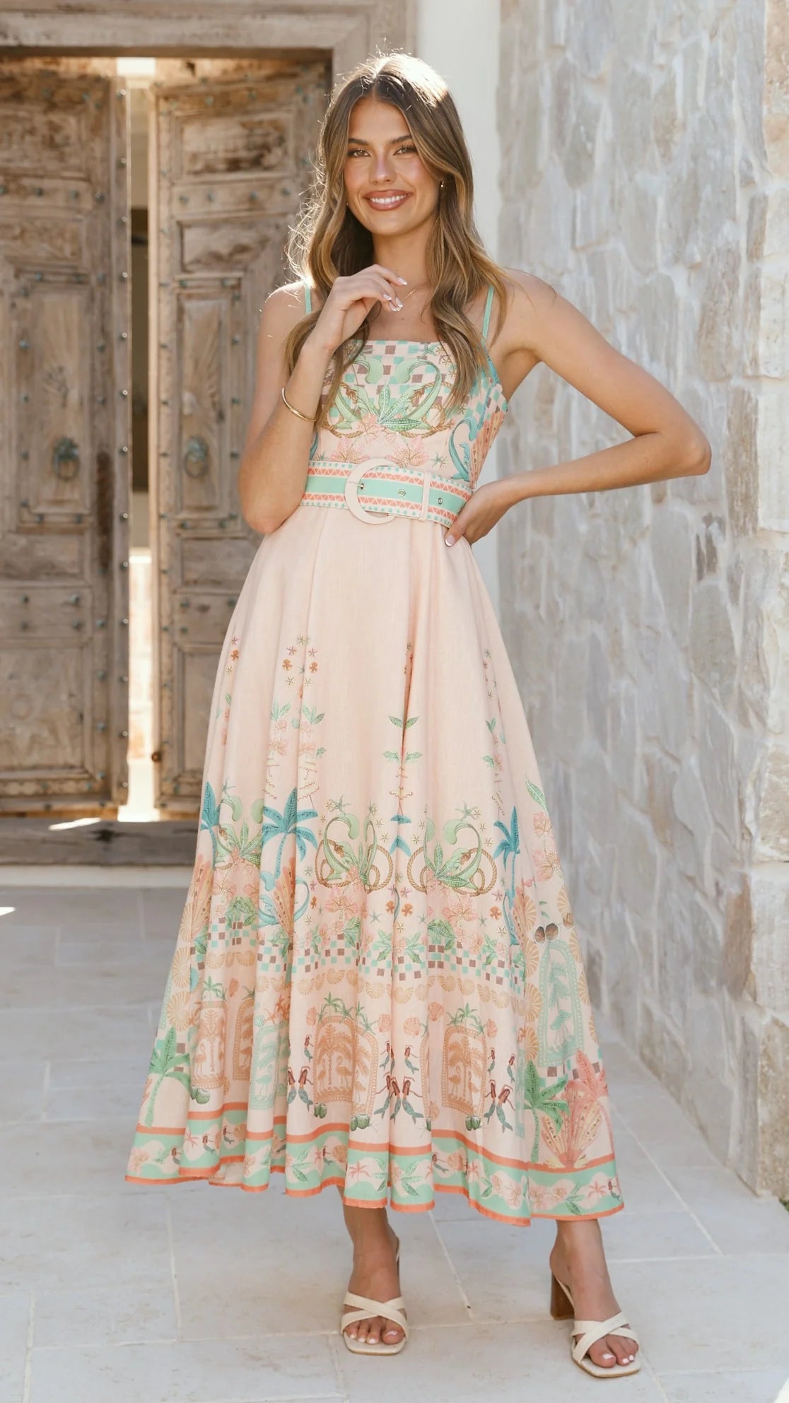 Nellie Midi Dress Aurora Print