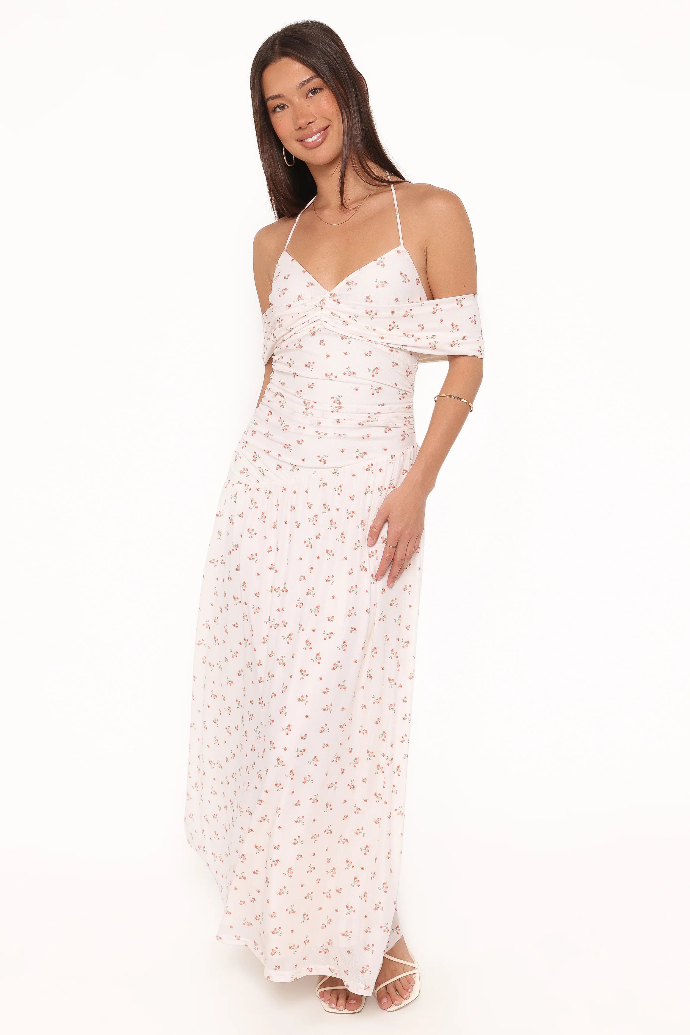 Mayven Maxi Dress White Ditsy