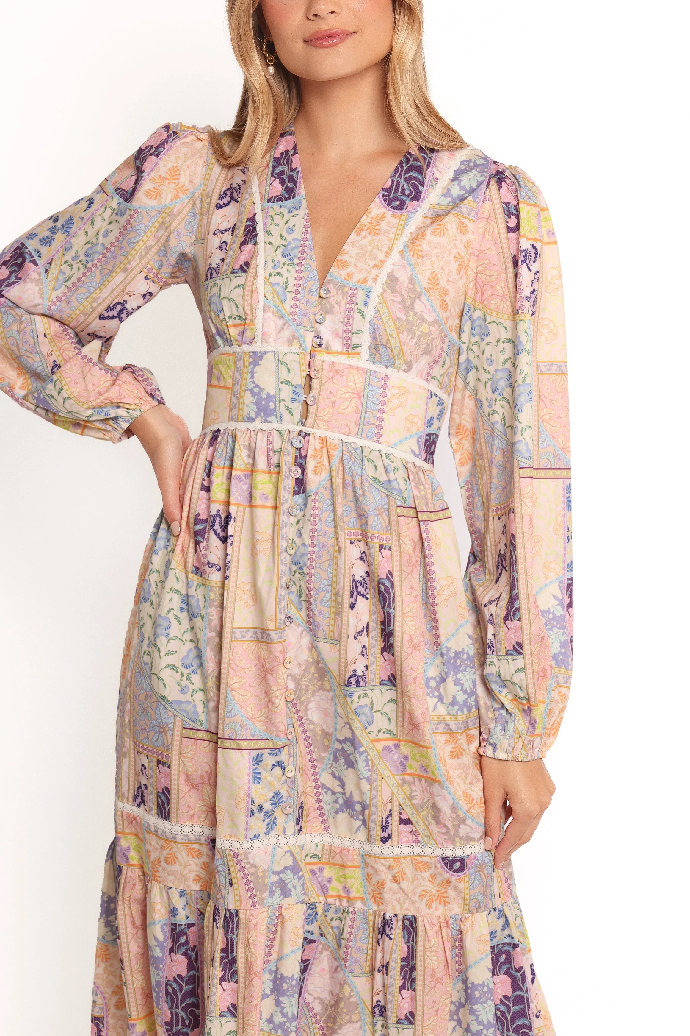 Ariella Maxi Dress Patchwork