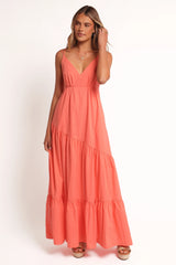 Forbes Maxi Dress Coral