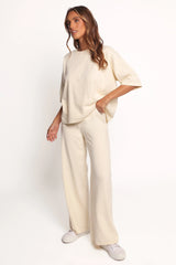 Ash Knitted Pants White