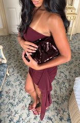 June Clutch Bag Burgundy