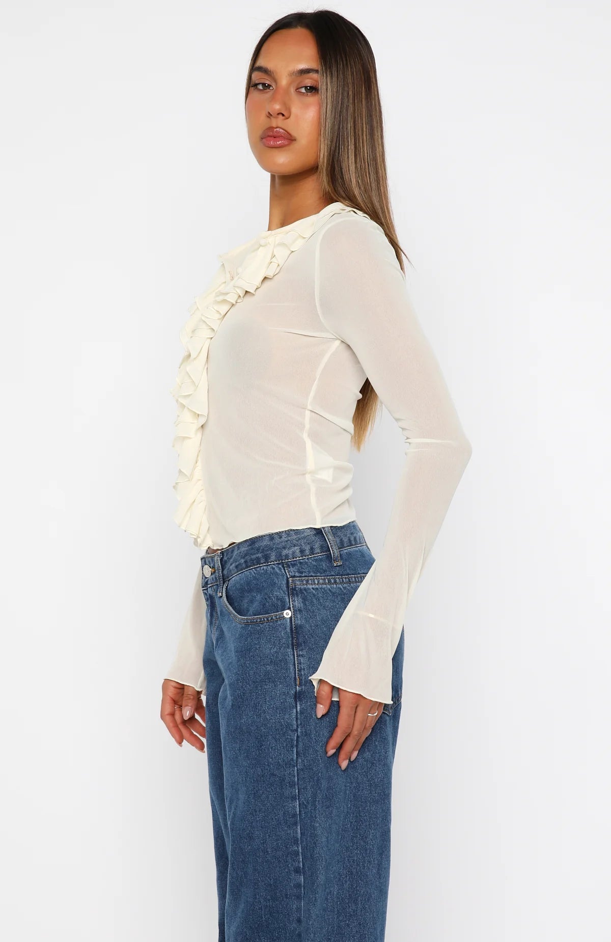 Just Me Long Sleeve Top Butter