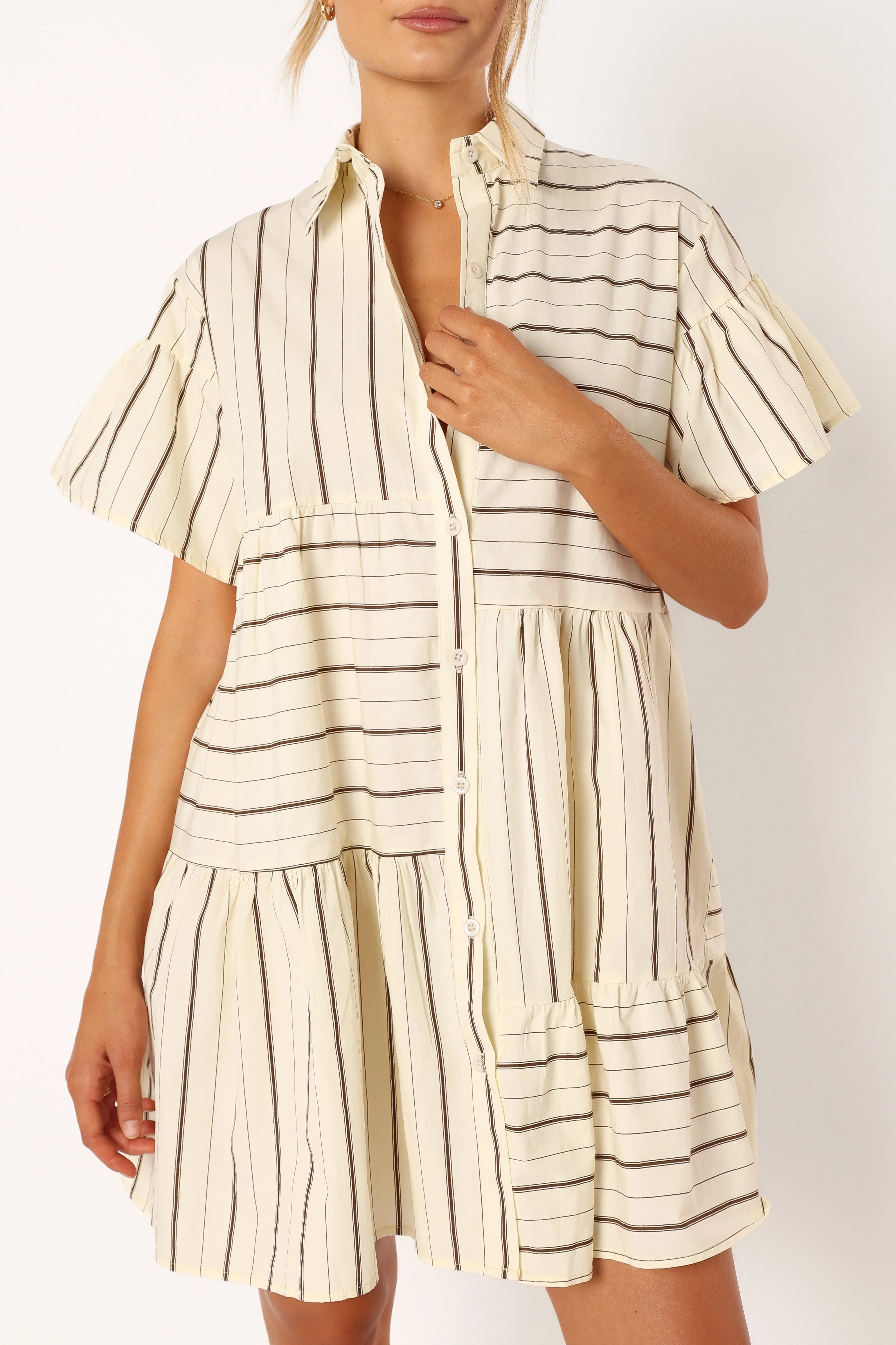 Peachy Mini Dress Beige Tan