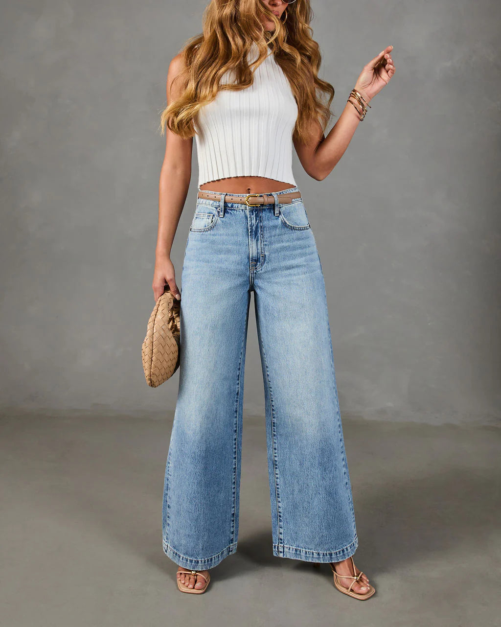 Throwback Origin Rigid High Rise Wide Leg Jeans