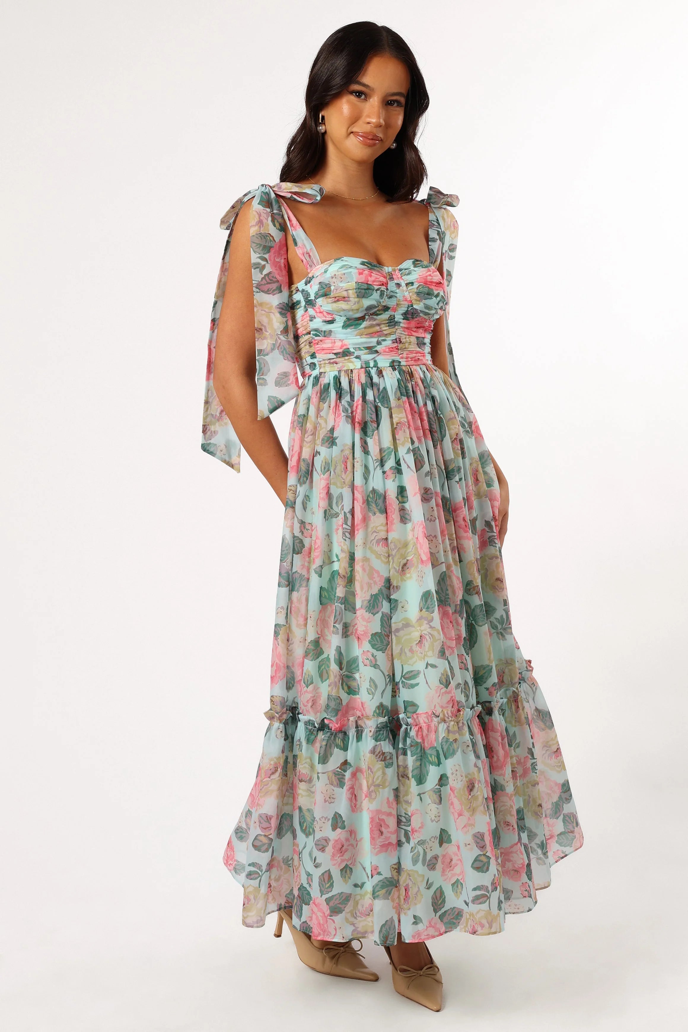 Floret Midi Dress Blue Multi