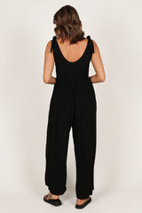 Ayla Linen Jumpsuit Black