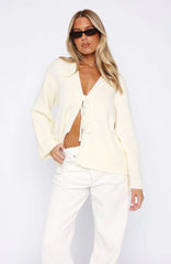 Flashback Knit Cardigan Off White