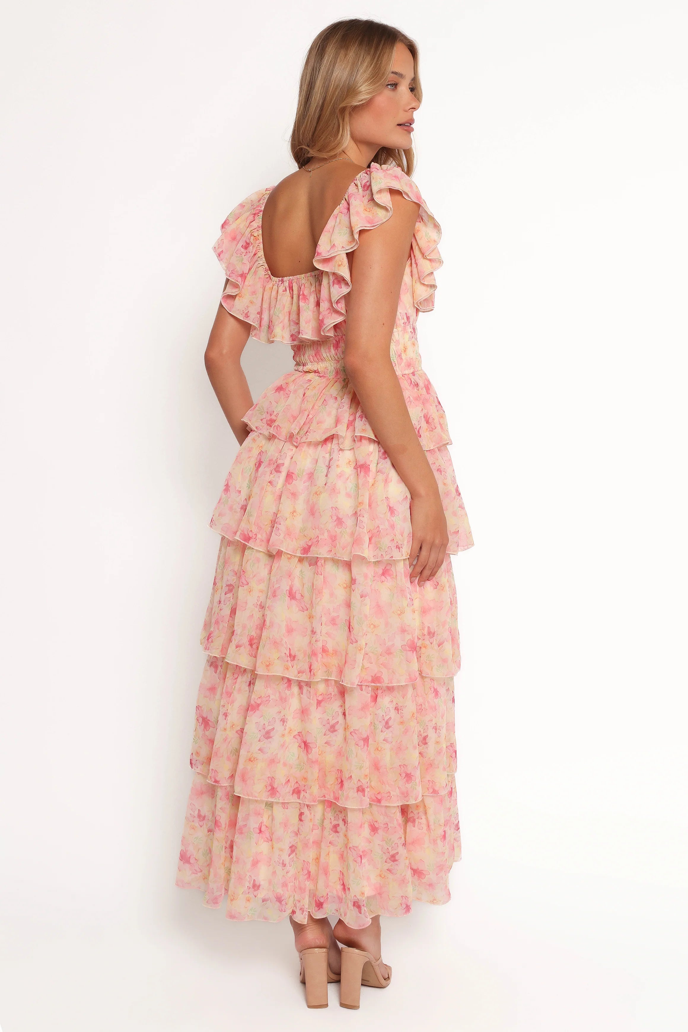 Belle Maxi Dress Pink Floral