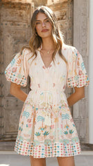 Misty Mini Dress Acacia Palm