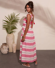 Sun Reverie Abstract Striped Maxi Dress