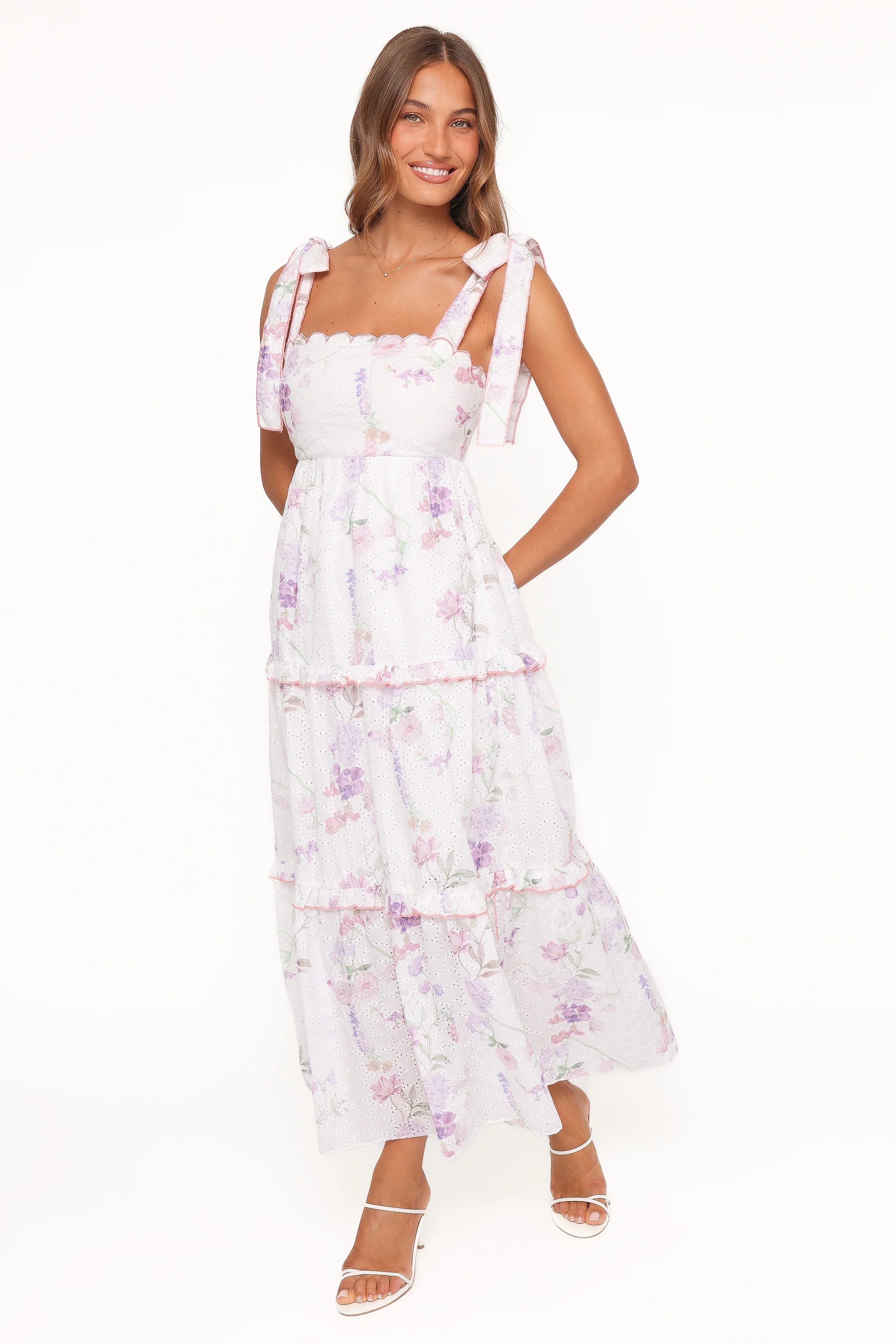 Aurelia Maxi Dress Purple Floral