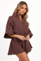 Jemmy Romper Chocolate Brown