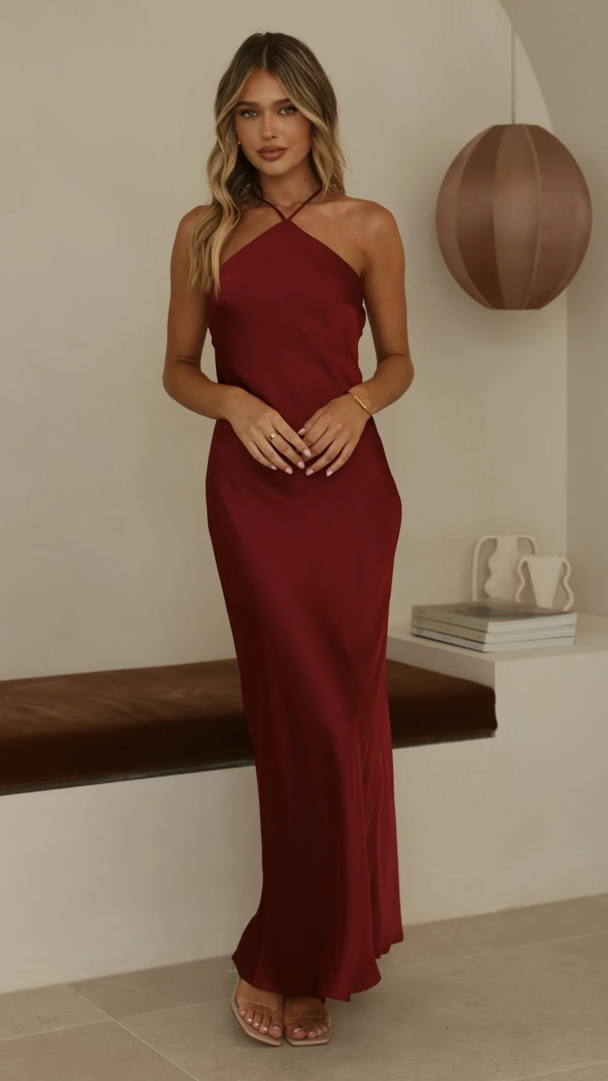 Chiara Maxi Dress Wine