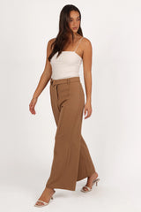 Elaine Belted Pant Mocha