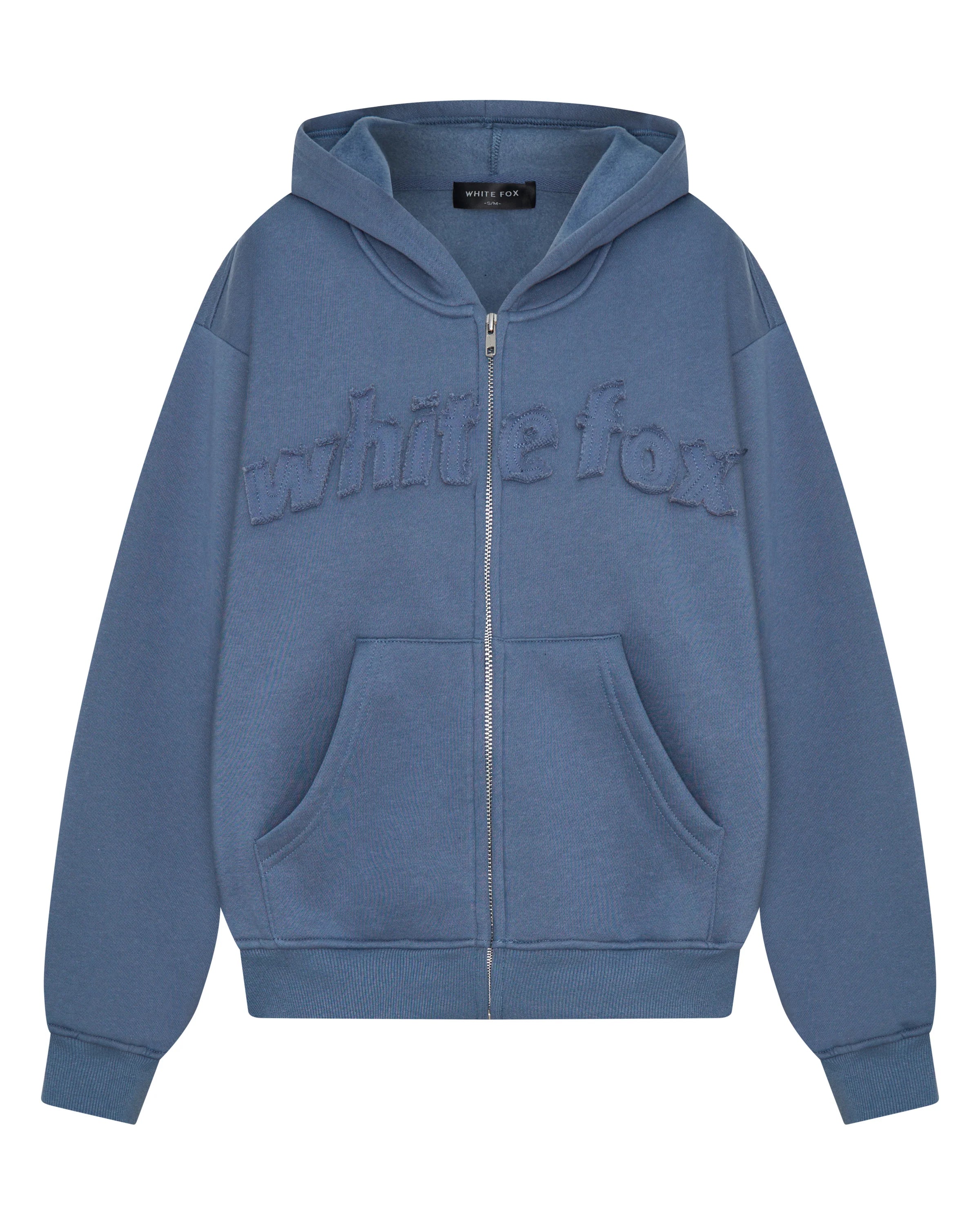 From The Archives Lexi Boxy Zip Front Hoodie Ocean