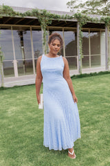 Kirsten Lace Maxi Dress Cornflower Blue