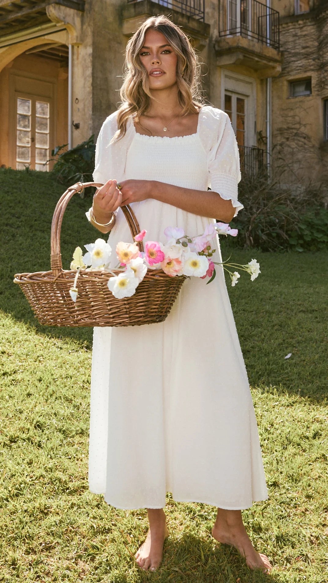 Cierra Midi Dress White