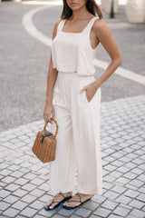 Eleanor High Waisted Pants Beige