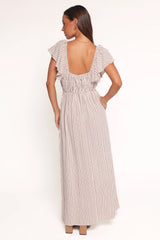 Martin Maxi Dress Cherry Red Stripe