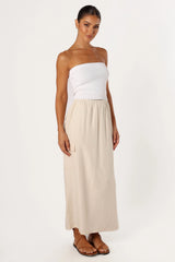 Picilo Long Midi Skirt Stone