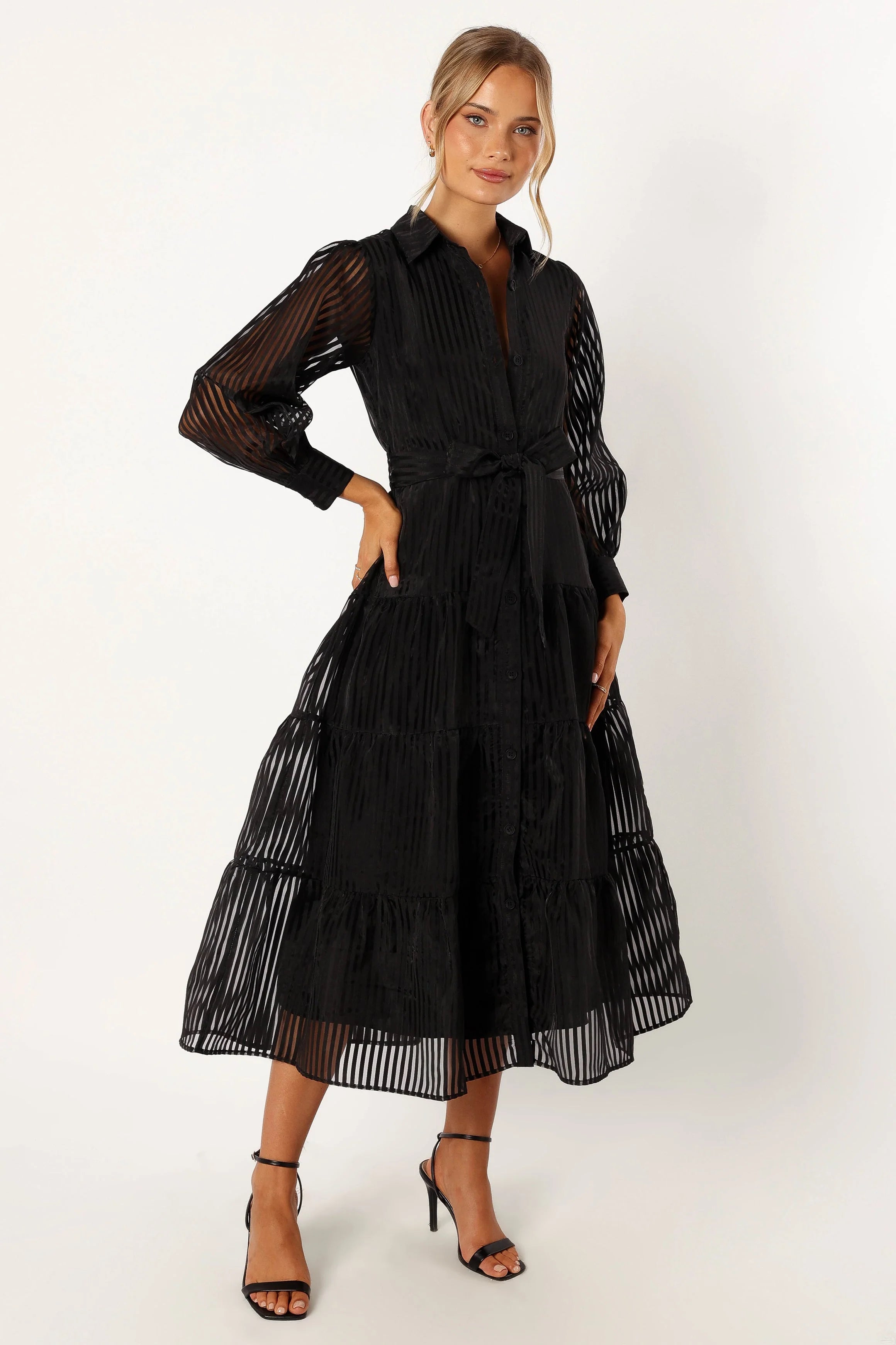 Neve Long Sleeve Maxi Dress Black