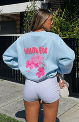 With Love Romance Oversized Sweater Baby Blue