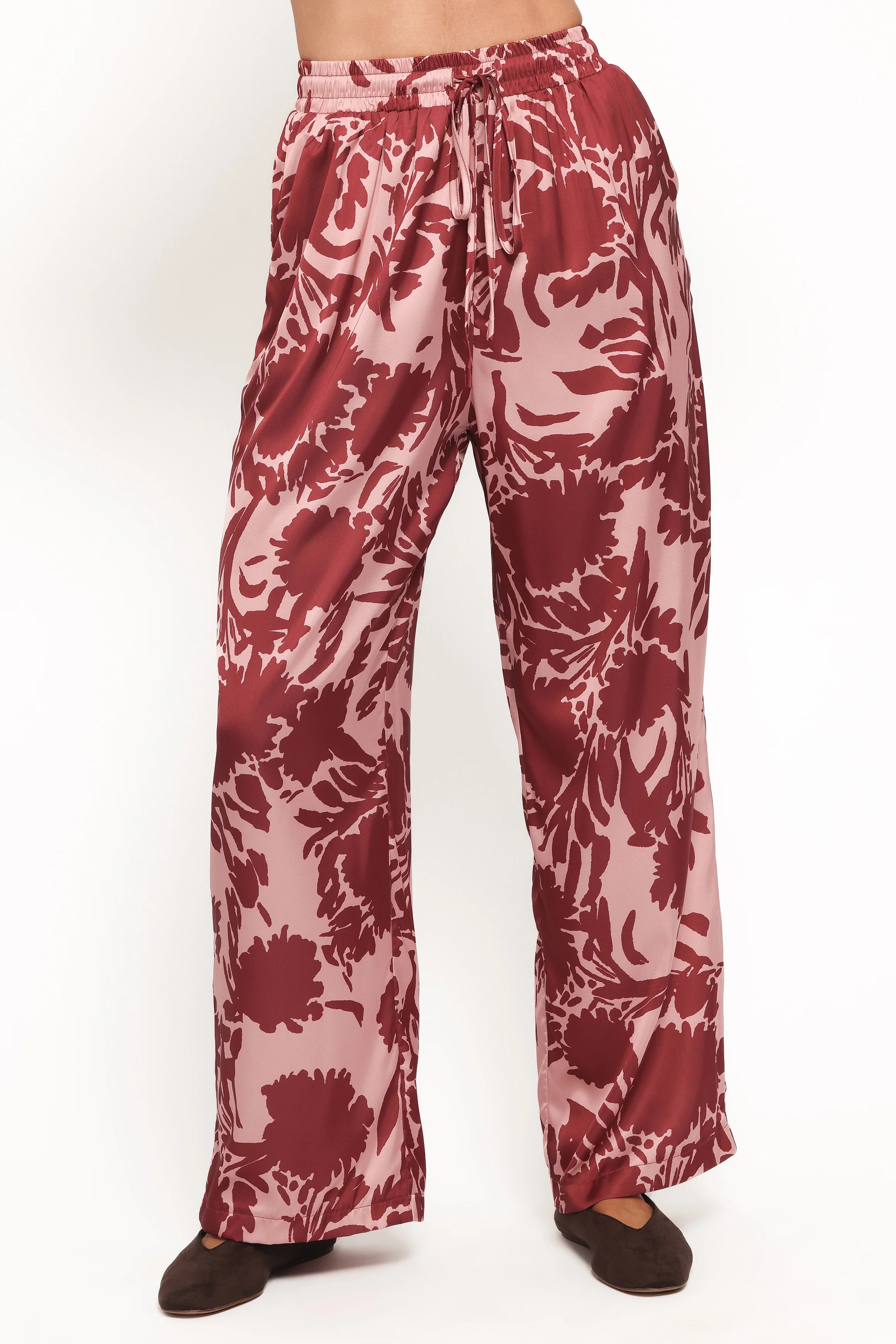 Elysia Pants Pink Burgundy