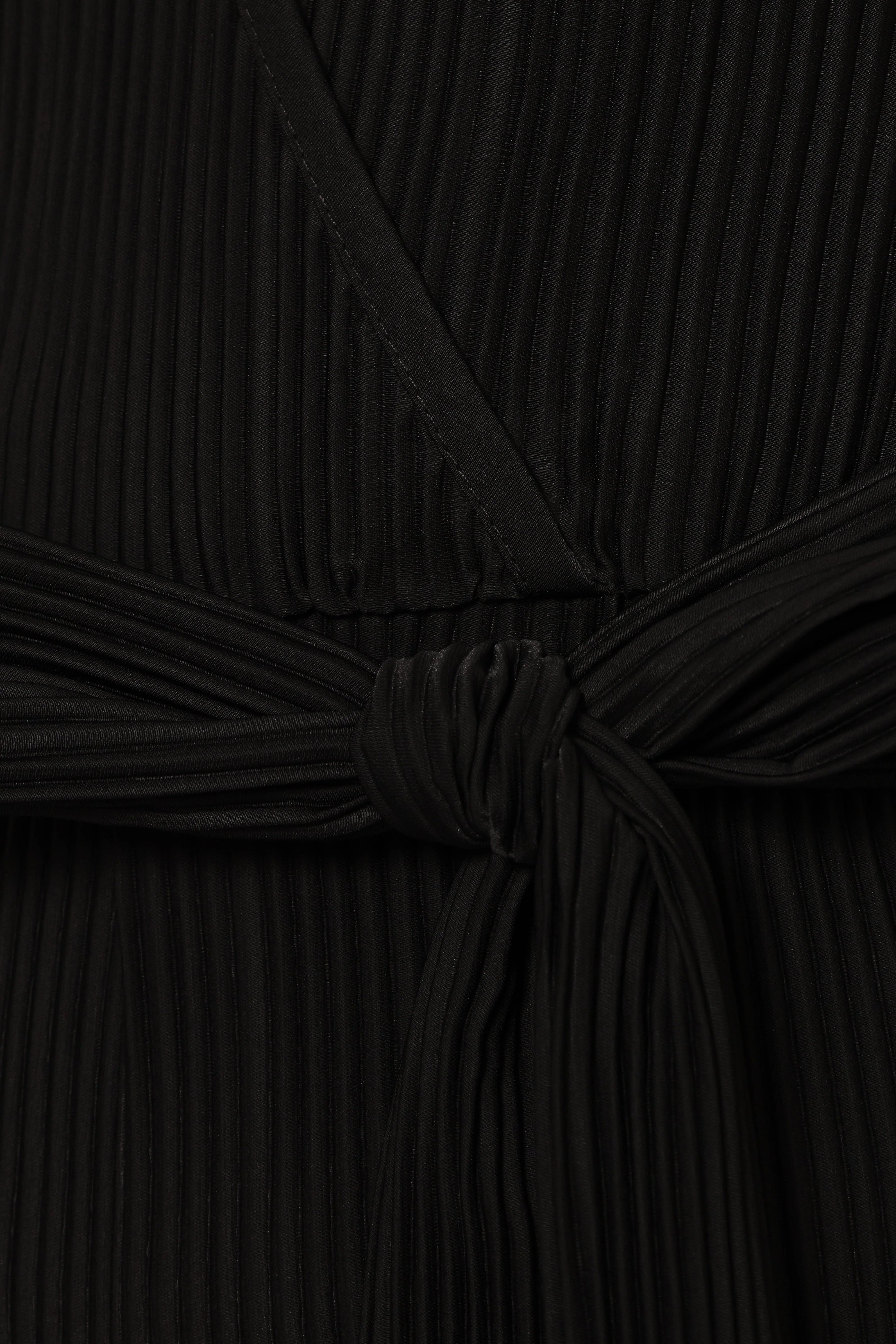 Solange Plisse Jumpsuit Black