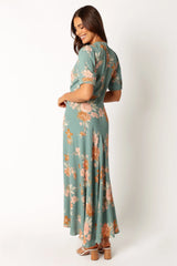 Frampton Midi Dress Blue Floral
