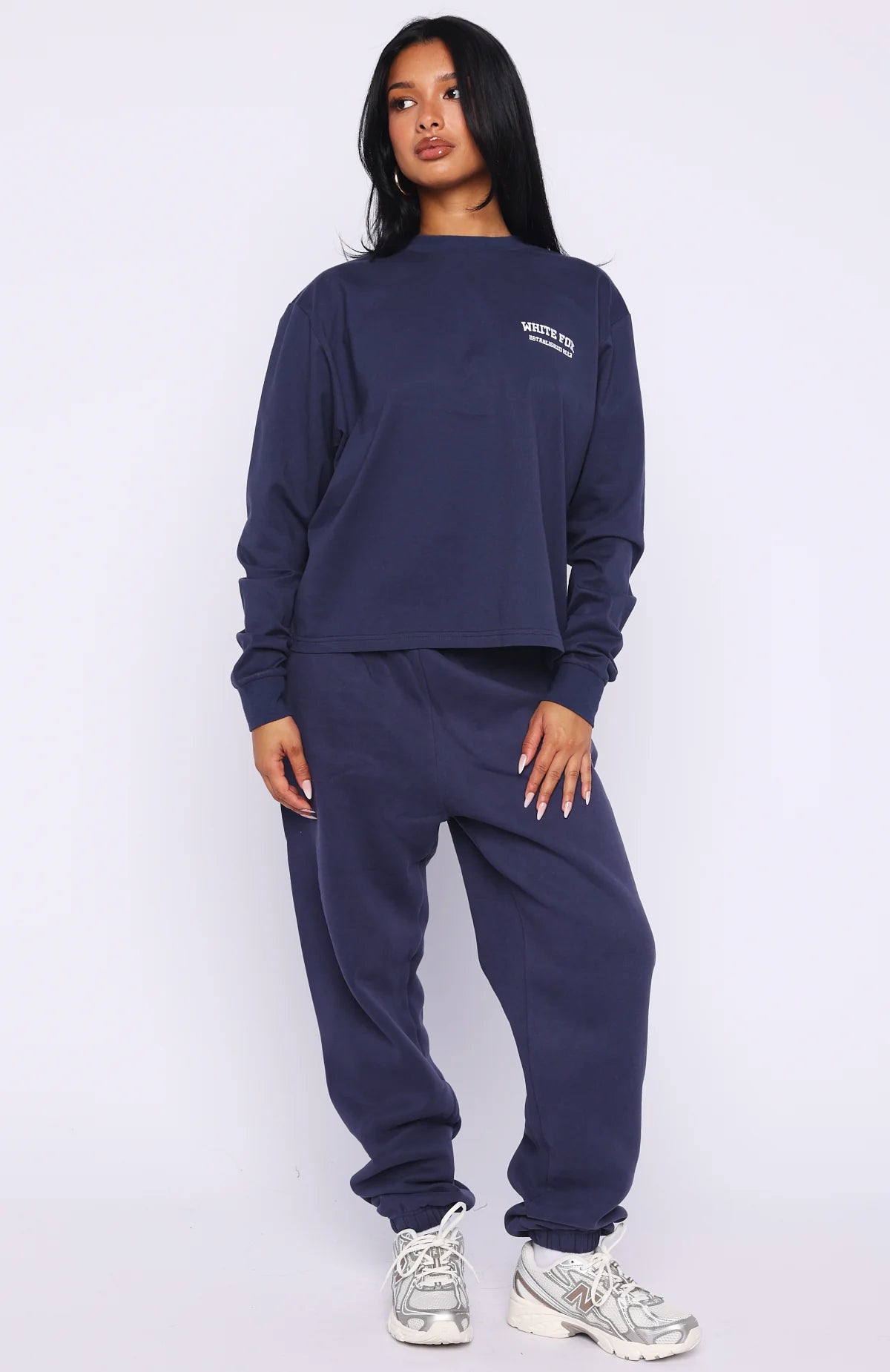 Cant Miss It Long Sleeve Tee Navy