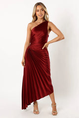 Kleo One Shoulder Maxi Dress Merlot