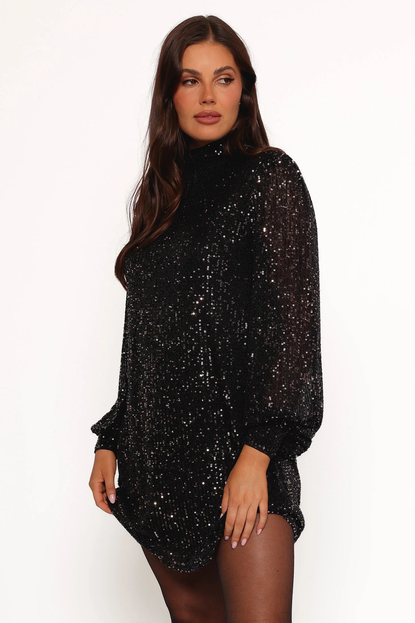 Springfield Mini Dress Black Gold