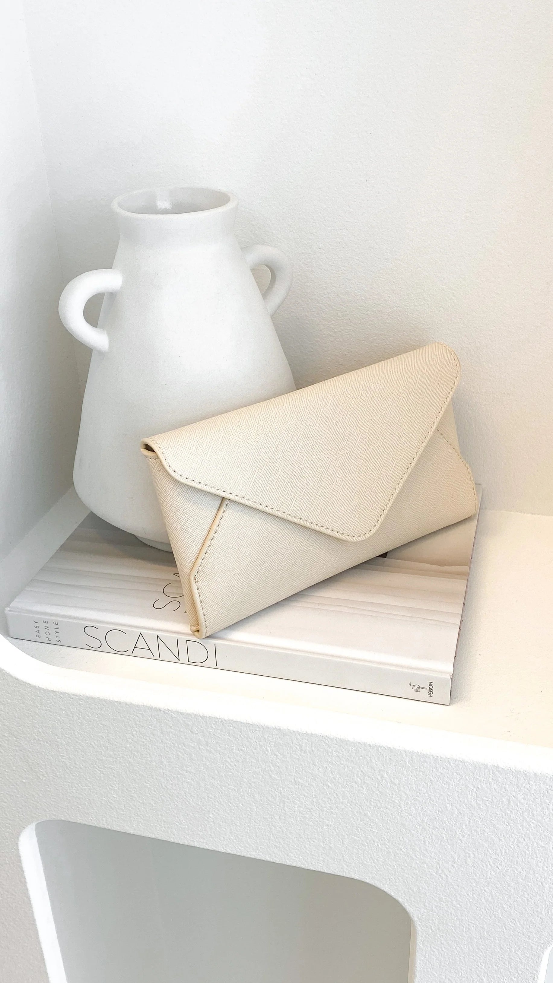 Carmen Envelope Cross Body Bag Cream