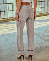 Oslo Stretch Mid Rise Wide Leg Jeans