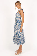 Harlowe Midi Dress Porcelain Blue