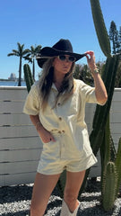 Olivia Shirt and Shorts Set Sand