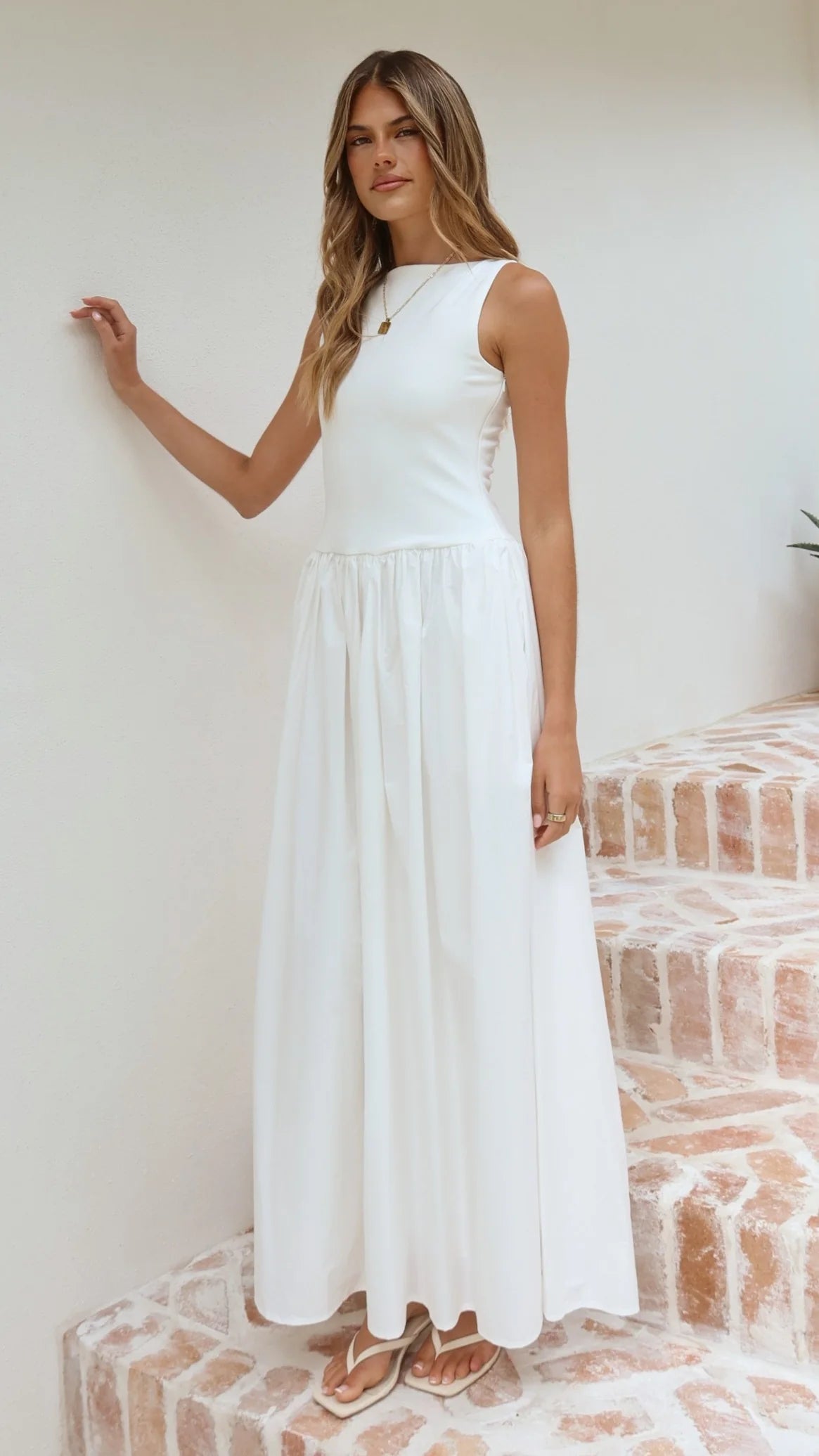 Alita Maxi Dress White