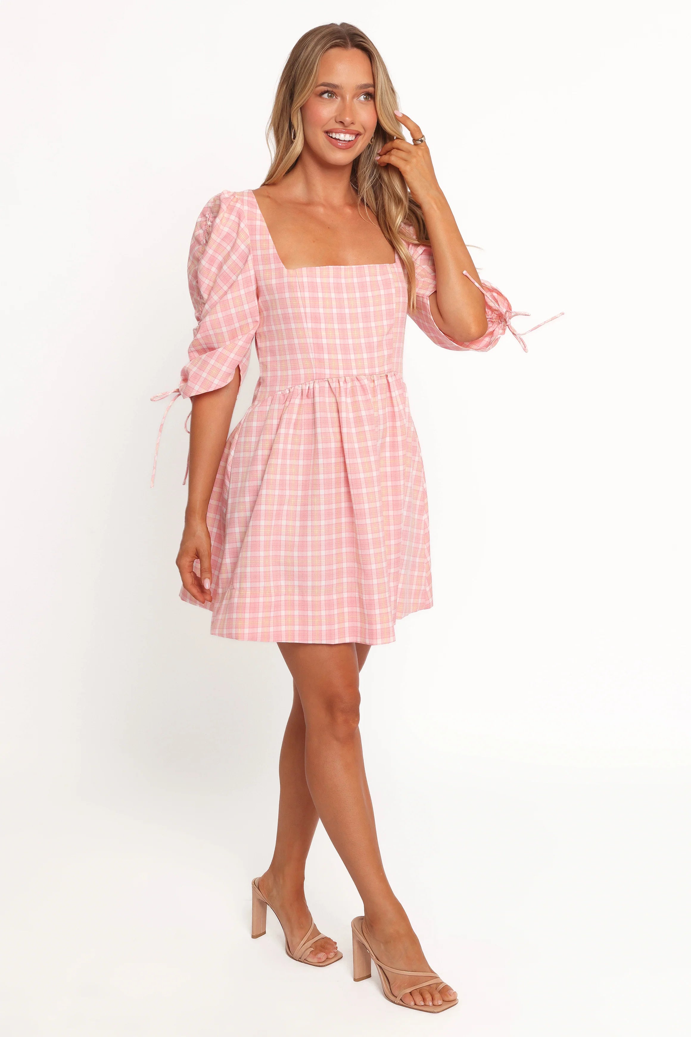 Siena Mini Dress Pink Check