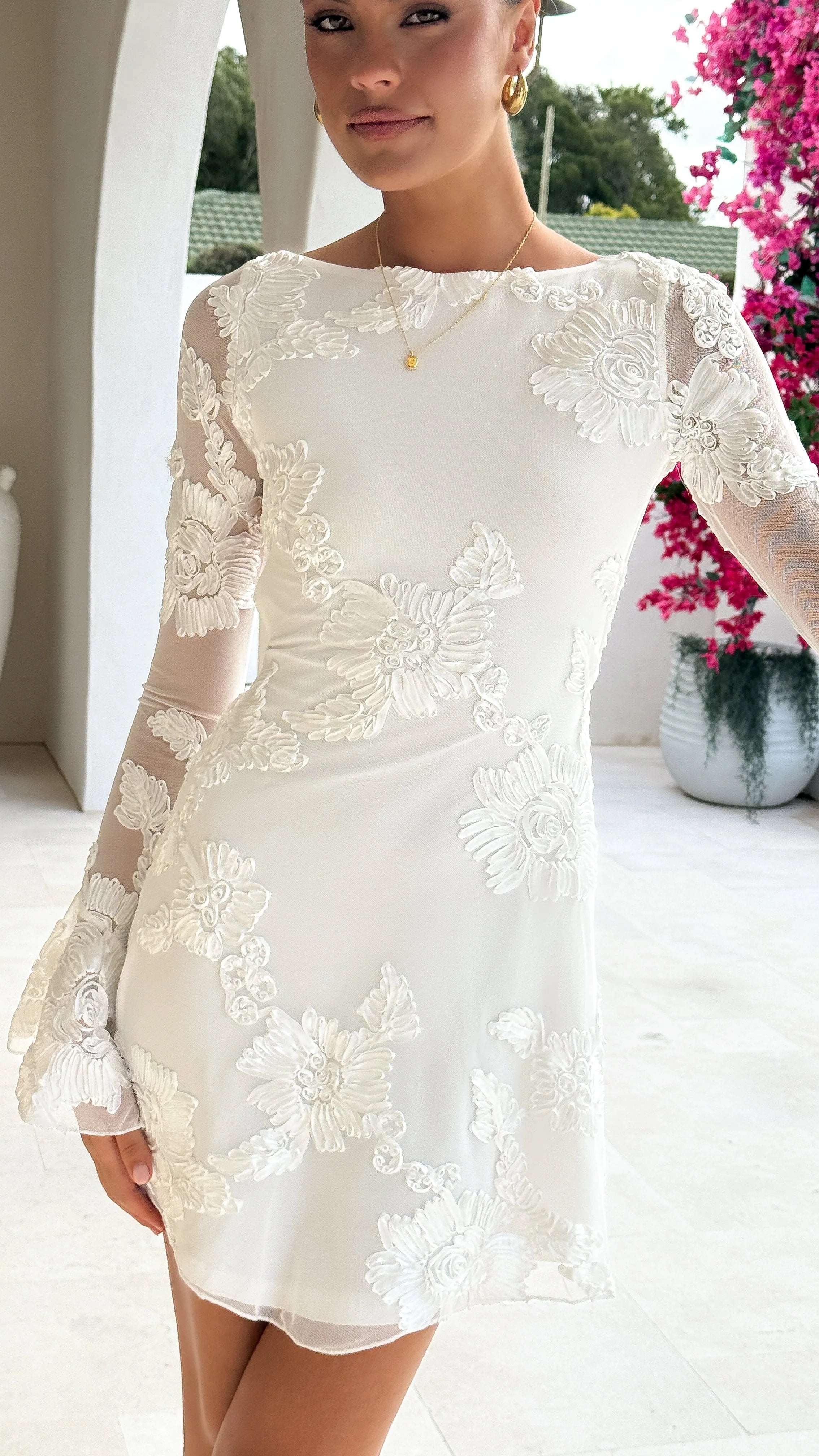 Lanesia Mini Dress White