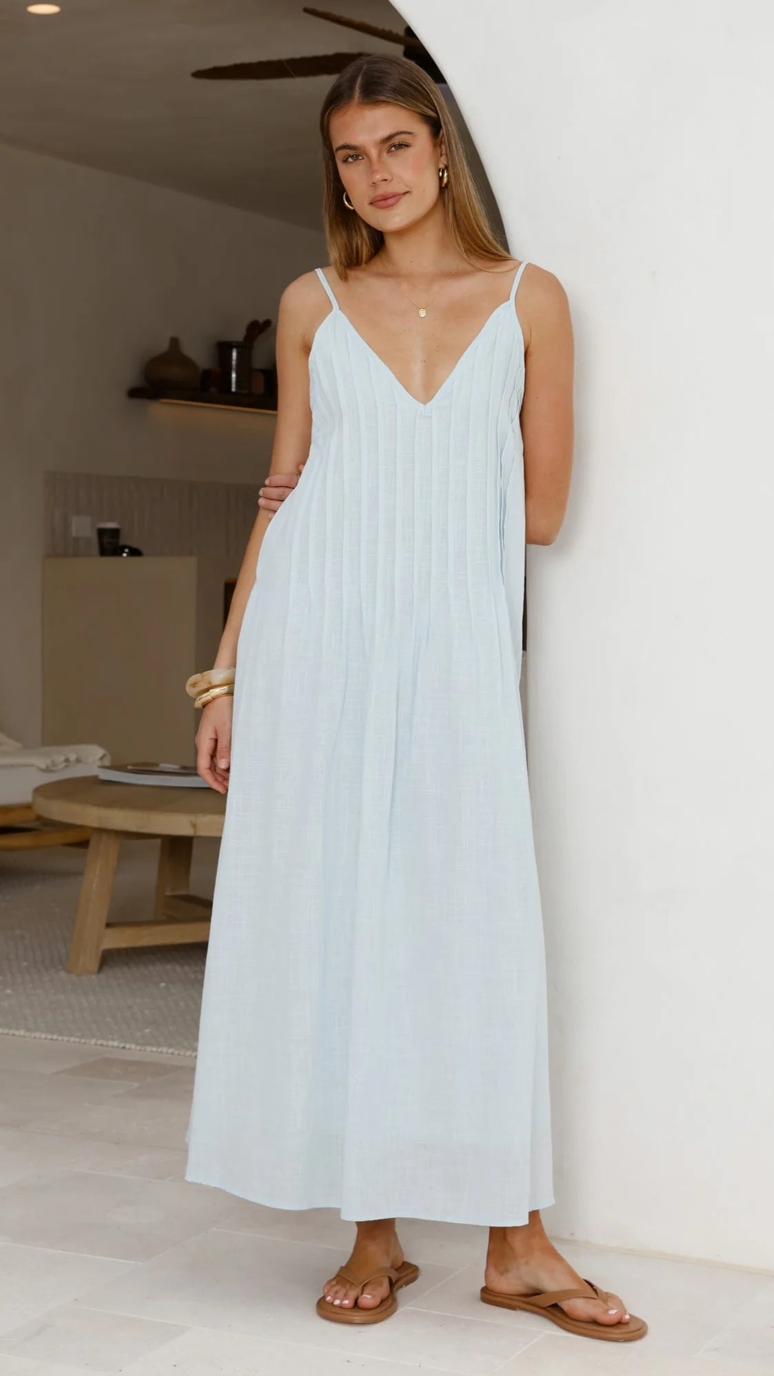Aspen Maxi Dress Baby Blue