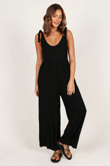 Ayla Linen Jumpsuit Black