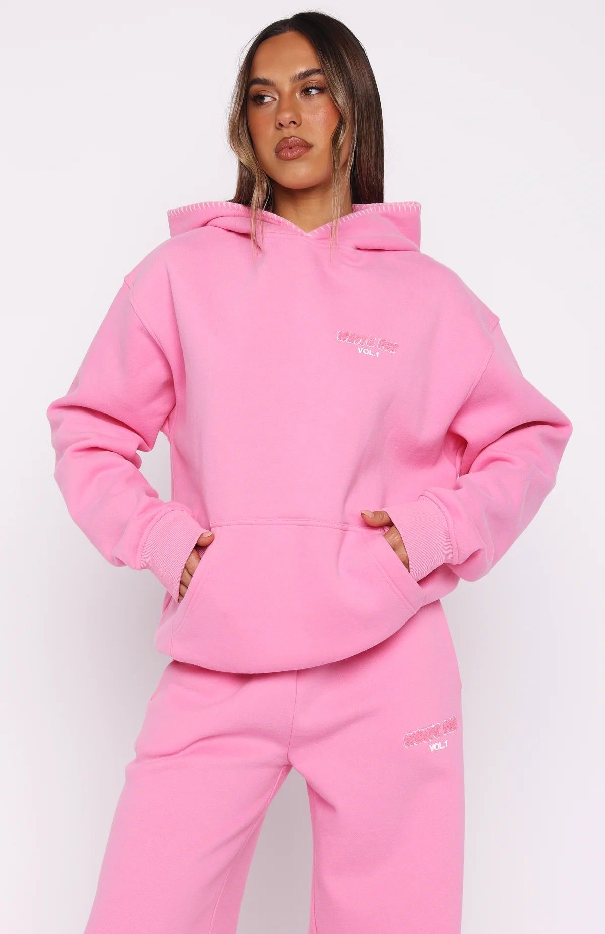 Vol 1 Oversized Hoodie Bubblegum