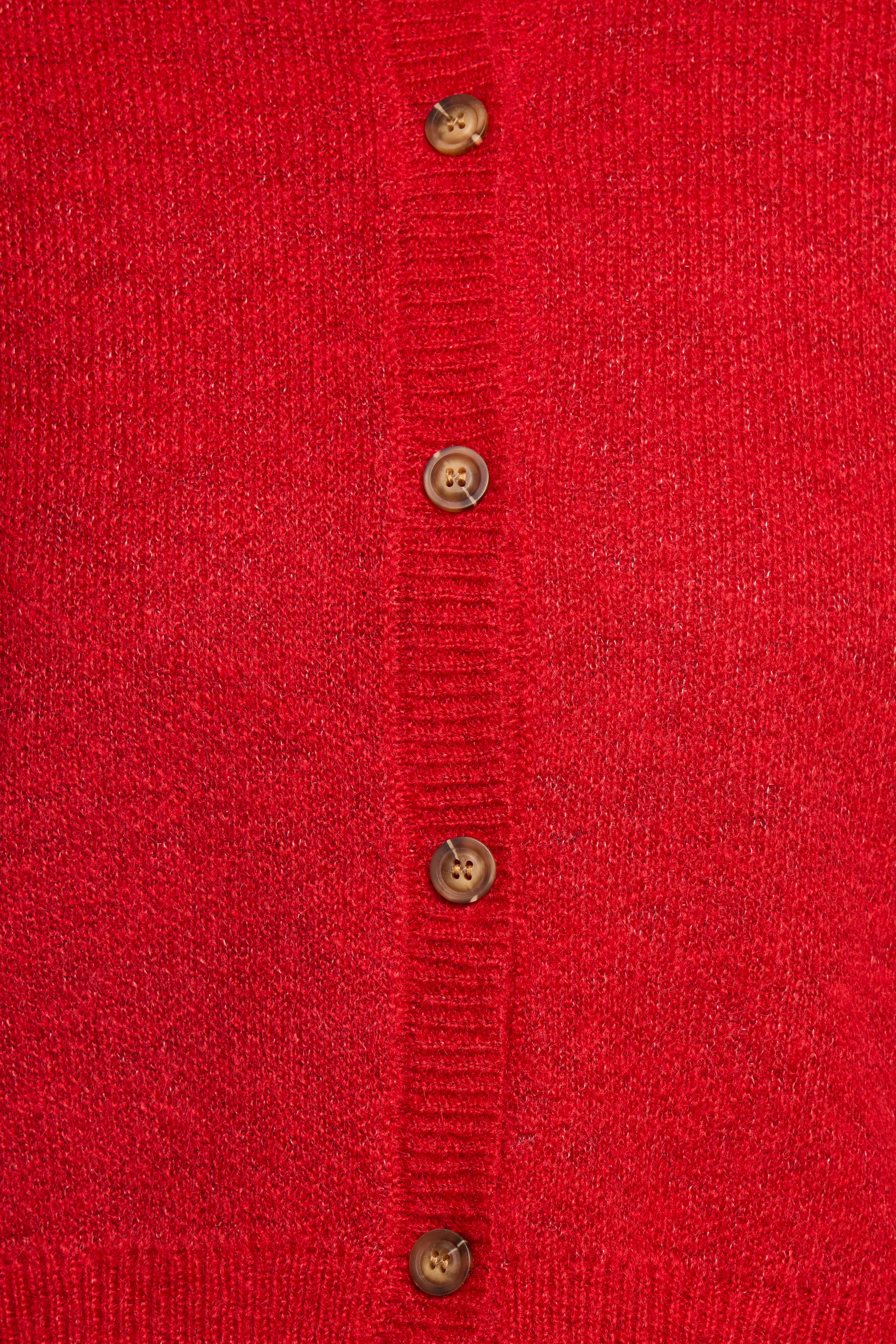 Naya Collar Cardigan Red