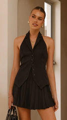 Yetta Vest Top Black